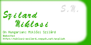 szilard miklosi business card
